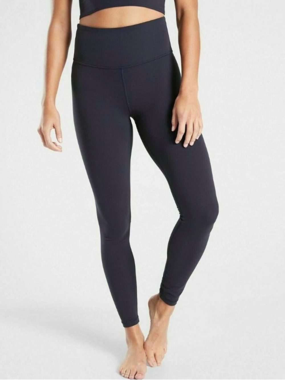 EUC Athleta Ultra High Rise Elation Tights Leggings Yoga Gym Athleisure Navy 1X